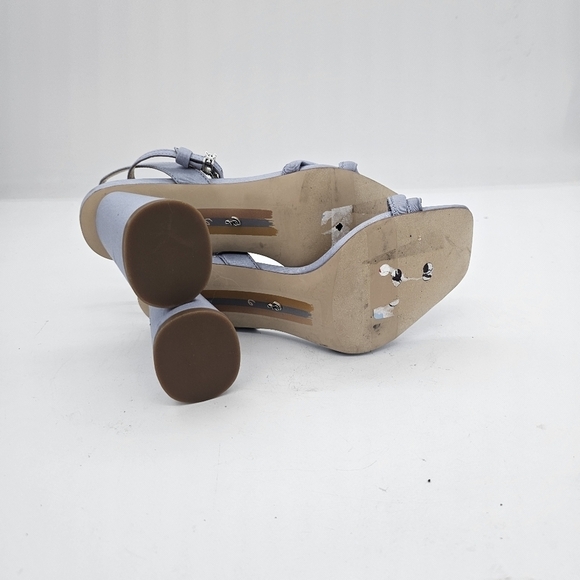 Sam Edelman Kia Square Toe Heels Oslo Blue Size 6 - Picture 8 of 11